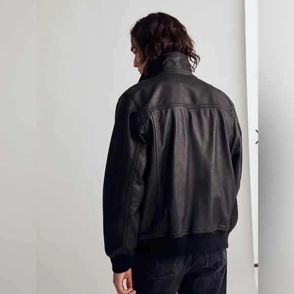 Madewell Leather Bomber Jacket - Picture 3 of 7